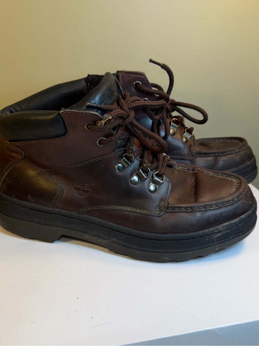 Timberland Brown Leather Men’s Chukka Boots Vintage Size 9 Waterproof